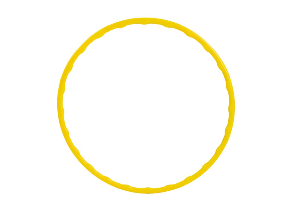 Dětská skládací obruč Hula hoop 66 cm žlutá