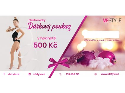 Dárkový poukaz VFstyle.cz na nákup v hodnotě 500 Kč