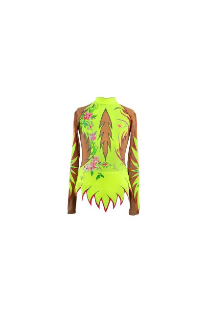 Gymnastický dres Aida fluo žlutý