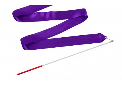 Dětská gymnastická stuha s tyčkou fialová 2 m