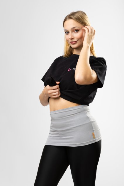 Ledvinový pás Bamboo, světle šedý