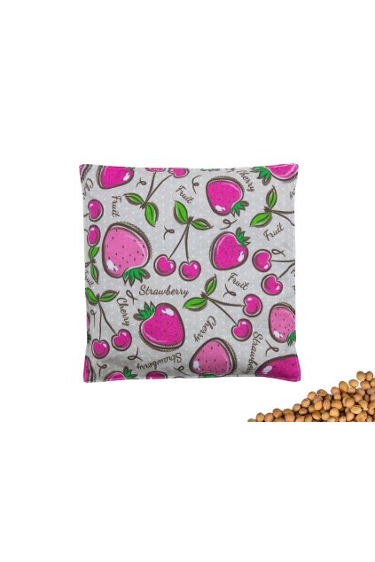 Nahřívací polštářek s třešňovými peckami 20x20 cm Fruit