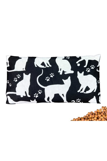 Nahřívací polštářek s třešňovými peckami 30x15 cm Cats