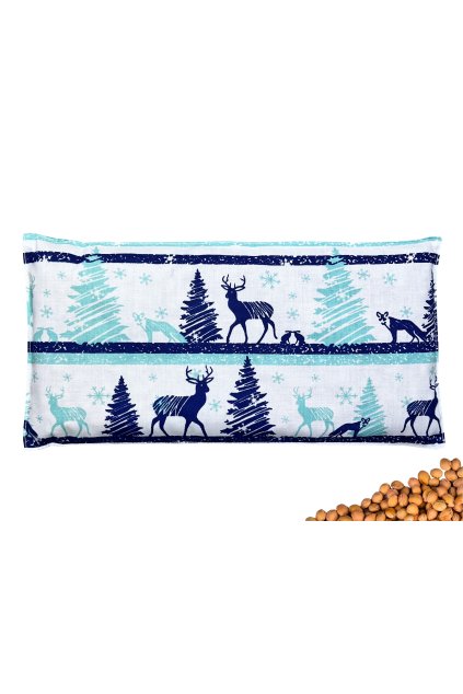 Nahřívací polštářek s třešňovými peckami 30x15 cm Deers