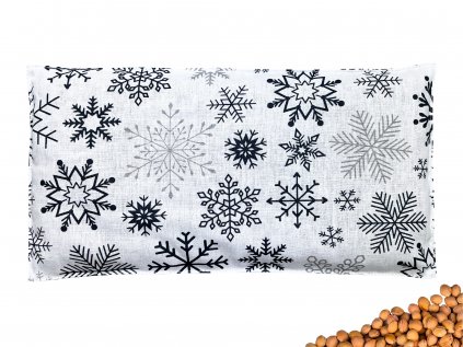 Nahřívací polštářek s třešňovými peckami 30x15 cm Snowflakes