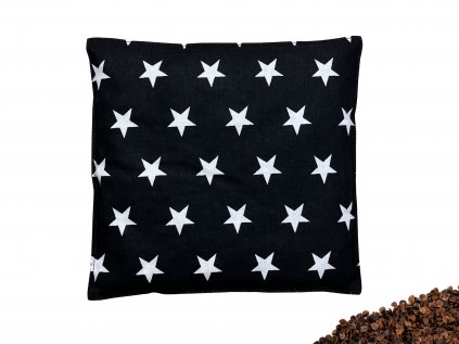Pohankový polštářek 20x20 cm Stars černé