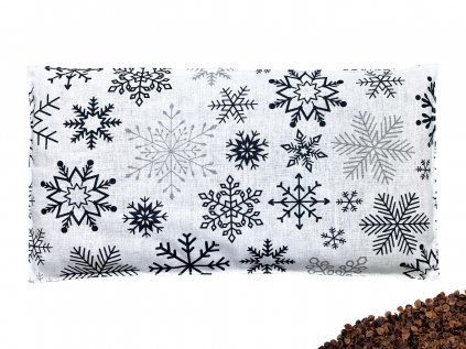 Pohankový polštářek 30x15 cm Snowflakes