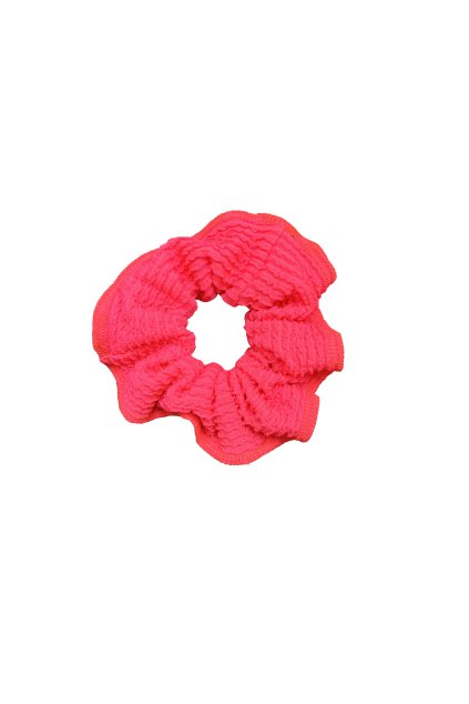 Scrunchie gumička VFstyle žebrovaná růžová