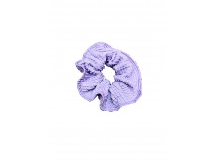 Scrunchie gumička VFstyle žebrovaná fialová