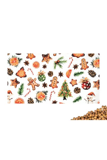 Nahřívací polštářek s třešňovými peckami 30x15 cm Gingerbread