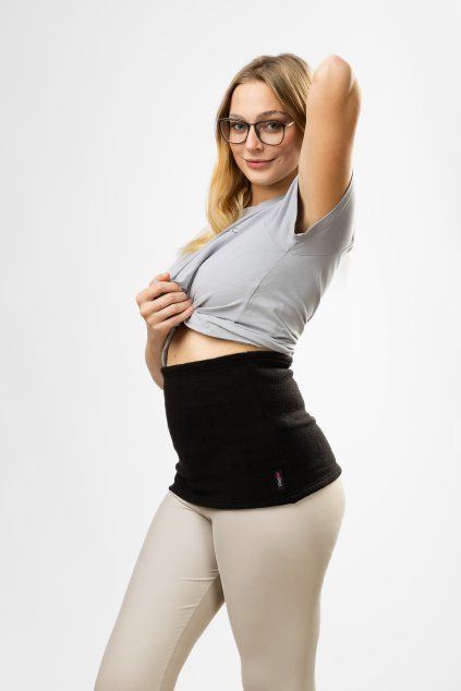 Hřejivý ledvinový pás Comfort, černý
