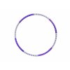 Fitness foam Hula hoop obruč pruhovaná VFstyle 80 cm fialovo-šedá