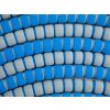 Fitness foam Hula hoop obruč pruhovaná VFstyle 80 cm modro-šedá
