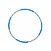 Fitness foam Hula hoop obruč pruhovaná VFstyle 80 cm modro-šedá