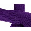 Pletené návleky na ruce VFstyle 30 cm tmavě fialové