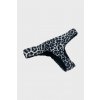 Spodní díl plavek tanga Lylah leopard šedé