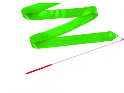 Dětská gymnastická stuha s tyčkou zelená 2 m