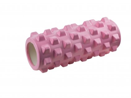 Masážní válec foam roller plus 33x14 cm VFstyle růžový
