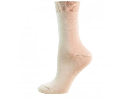 Bavlněné dámské ponožky HIGH béžové