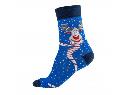Karácsonyi zokni REINDEER kék