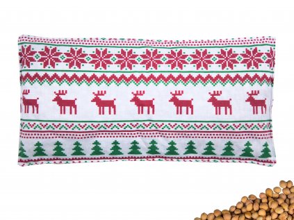 Nahrievací vankúšik s čerešňovými kôstkami 30x15 cm Christmas