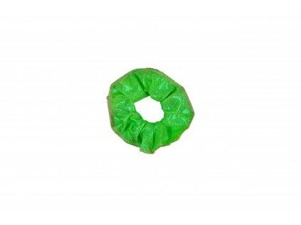 Scrunchie gumička do vlasů VFstyle s hologramom zelená