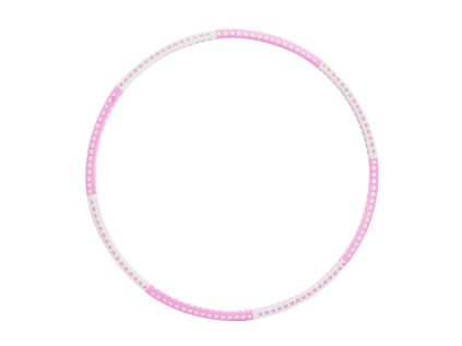Fitness foam Hula hoop obruč VFstyle 90 cm bielo-ružová