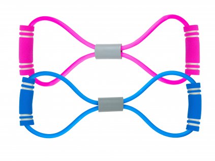 Sada 2 ks gumových expandérov 39 x 13 cm VFstyle ružovo-modrá
