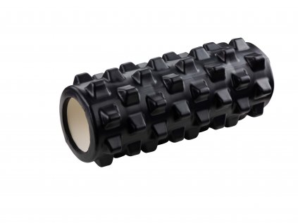 Masážny valec foam roller plus 33x14 cm VFstyle čierny