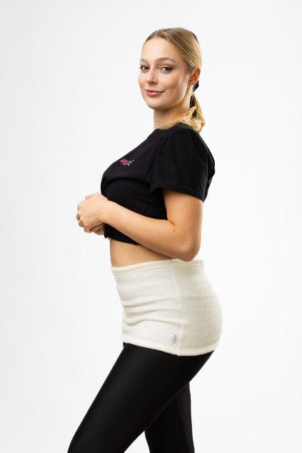 Hrejivý ľadvinový pás Comfort, krémový