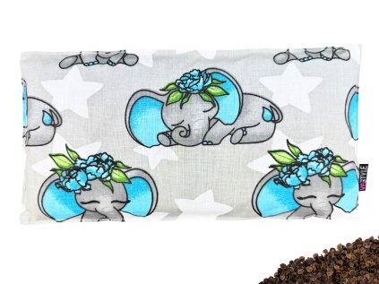 7416 1 nahrivaci polstarek pro miminko 30x15 cm sleeping elephant