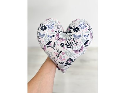 Pohánkový vankúš srdiečko 30x30 cm Butterfly