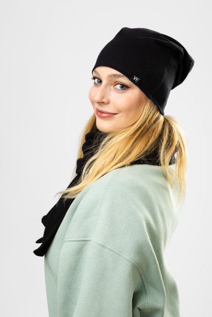 Bavlněná čepice Nico černá