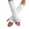 Pletené návleky na ruky VFstyle 30 cm krémové