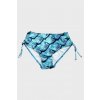 Spodný diel plaviek s vysokým pásom Caroline šupinky tyrkysové