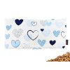 Nahrievací vankúšik s čerešňovými kôstkami 30x15 cm Blue Hearts