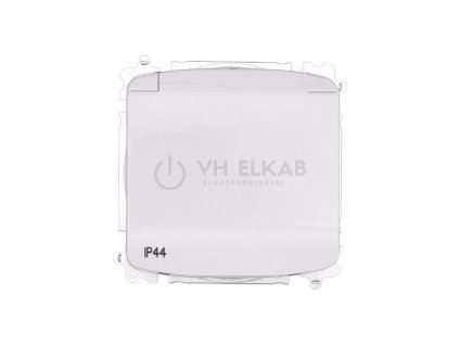 1010 zasuvka jednonasobna s clonkami s vickem ip44 tango bila 6619a a06997 b