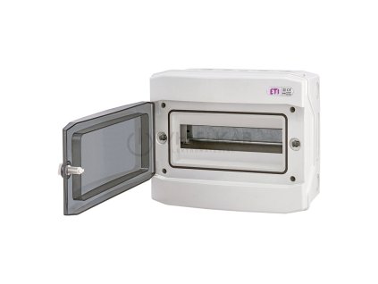 1136 rozvadec na omitku eti ech 12pt 12 mod 1 rada ip65 pruhledna dvirka plast
