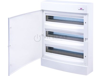 1172 rozvadec na omitku eti ect 3x18po 54 mod 3 rady ip40 plna dvirka plast