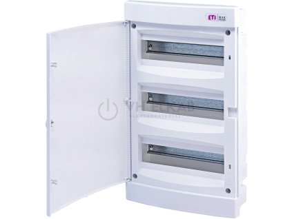 Rozvaděč pod omítku ETI ECM36PO, 36 mod. 3 řady, IP40, plná dvířka plast