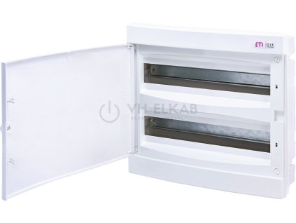 1190 1 rozvadec pod omitku eti ecm 2x18po 36 mod 2 rady ip40 plna dvirka plast