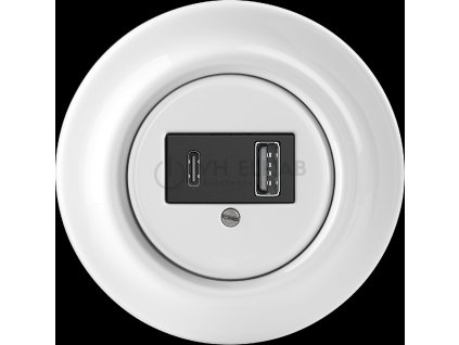 Přístroj nabíjecí USB-A + USB-C; černá; 5014K-C00399 N
