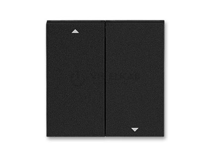 Kryt spínače žaluziového kolébkového, dělený, s potiskem; onyx/kouřová černá; 3559H-A00662 63