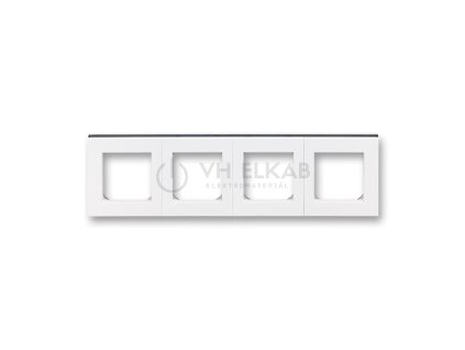 Rámeček čtyřnásobný, pro vodorovnou i svislou montáž; bílá/kouřová černá; 3901H-A05040 62