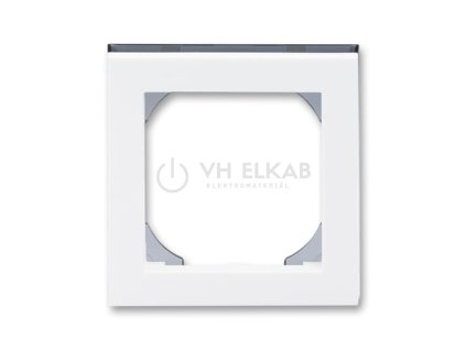Rámeček jednonásobný s otvorem 55x55; bílá/kouřová černá; 3901H-A05510 62