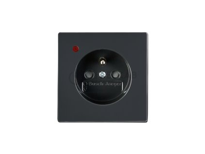 Zásuvka jednonásobná s ochr. kolíkem, s ochranou před přepětím; antracitová; 5599B-A0235781