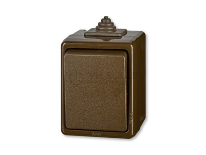 Spínač jednopólový, řazení 1, IP44; hnědá; 3553-01929 H