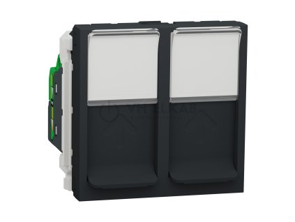 3424 3424 3424 zasuvka dat 2xrj45 kat 5e utp 2m antracit nu342054