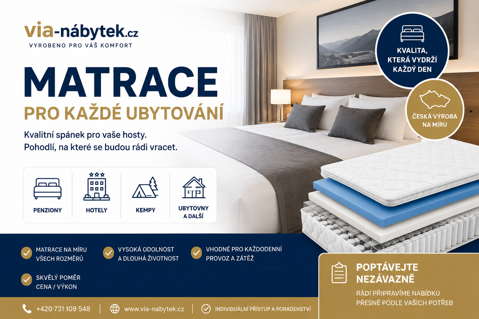 Atypické rozměry matrací