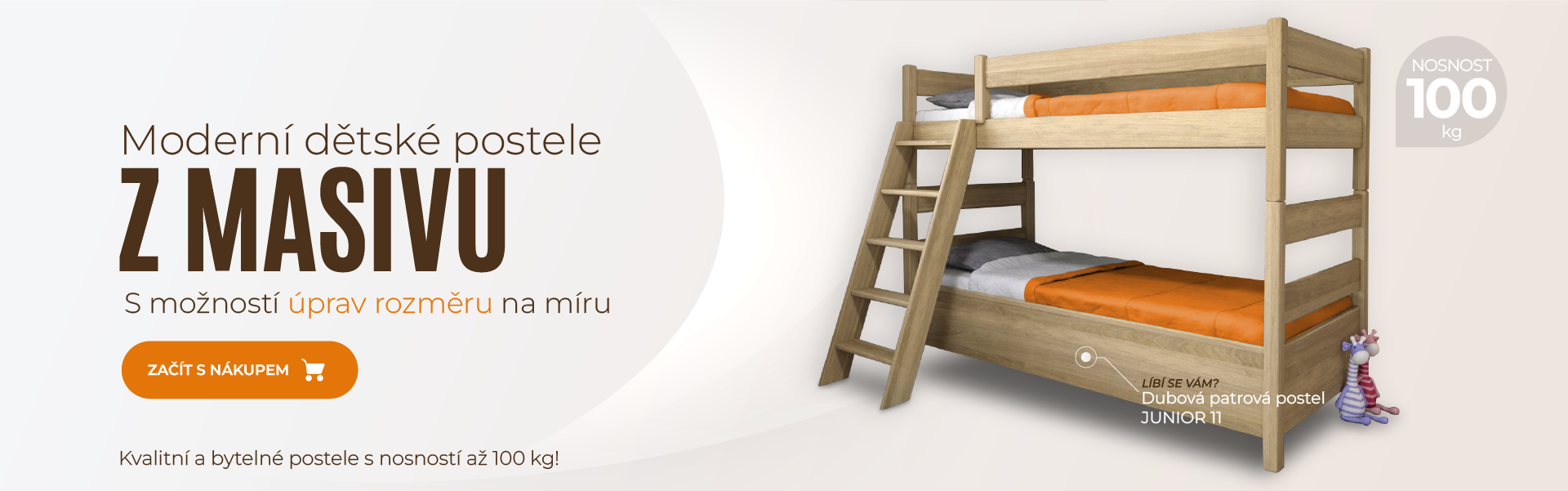 Kvalitní dětské postele z masivu - PC